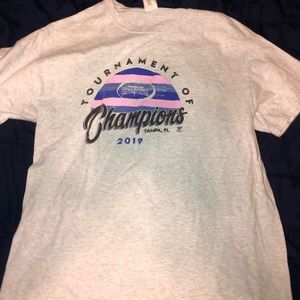 grey competitive cheerleading shirt